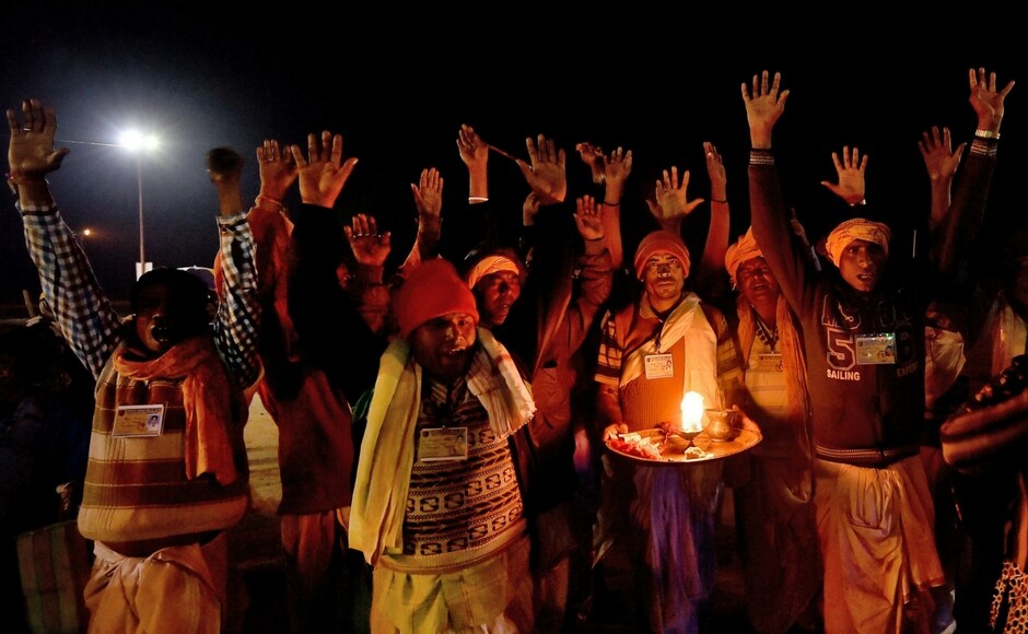 The festival is marked by feasts and bonfires. Young people erect makeshift huts, known as meji, from bamboo, leaves and thatch, in which they eat the food prepared for the feast, and then burn the huts the next morning. PTI India welcomes the festive season as states celebrate Makar Sankranti, Bihu, Pongal and Lohri