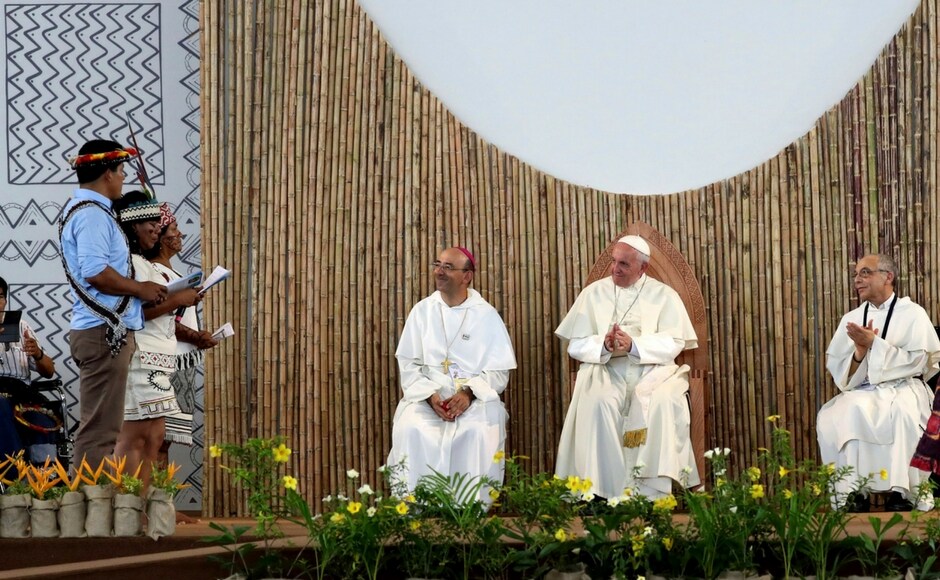 Francis, who has made the environment and climate change a focus of his nearly five-year-old pontificate, made his appeal while visiting a corner of the Amazon where pristine rainforest and biodiversity is being blighted by mining and logging. AP In Peru, Pope Francis speaks of threat to Amazon's indigenous people, decries destruction of environment