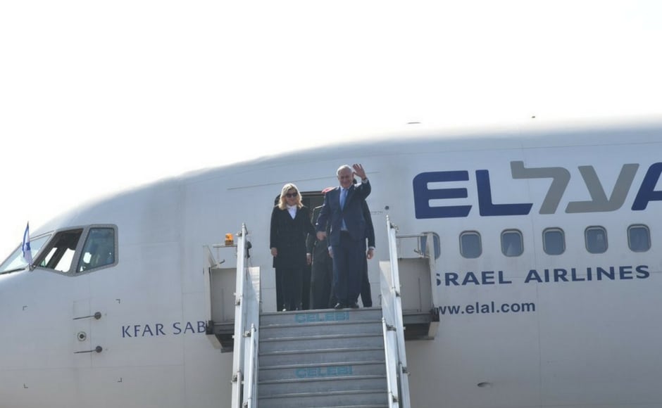 Israeli prime minister Benjamin Netanyahu arrived in New Delhi on Sunday on a six-day visit give a fillip to 25 years of diplomatic ties between the two countries. Twitter@MEAIndia Israeli prime minister Benjamin Netanyahu arrived in New Delhi on Sunday on a six-day visit give a fillip to 25 years of diplomatic ties between the two countries. Twitter@MEAIndia
