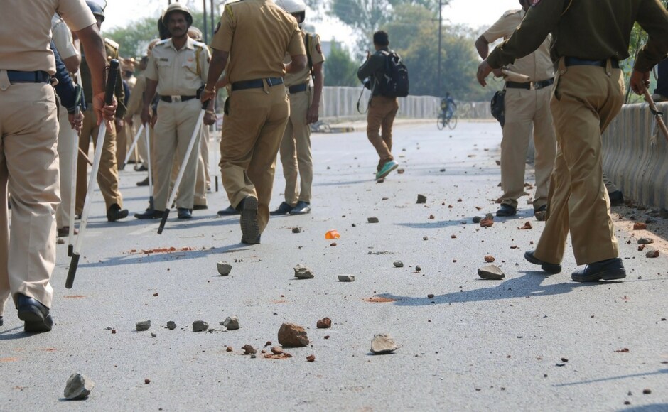 Roads in Aurangabad wore a deserted look on Wednesday. Police personnel arrived to control the situation after an incident of a violent clash at Ambedkar Nagar. PTI Roads in Aurangabad wore a deserted look on Wednesday. Police personnel arrived to control the situation after an incident of a violent clash at Ambedkar Nagar. PTI