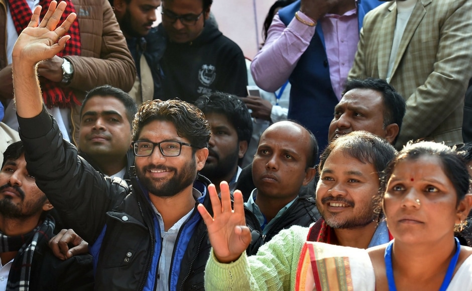 Jignesh Mevani, the face of new-found Dalit assertiveness in Gujarat, made his debut on the national political stage on Tuesday with the rally where he called the Narendra Modi government a