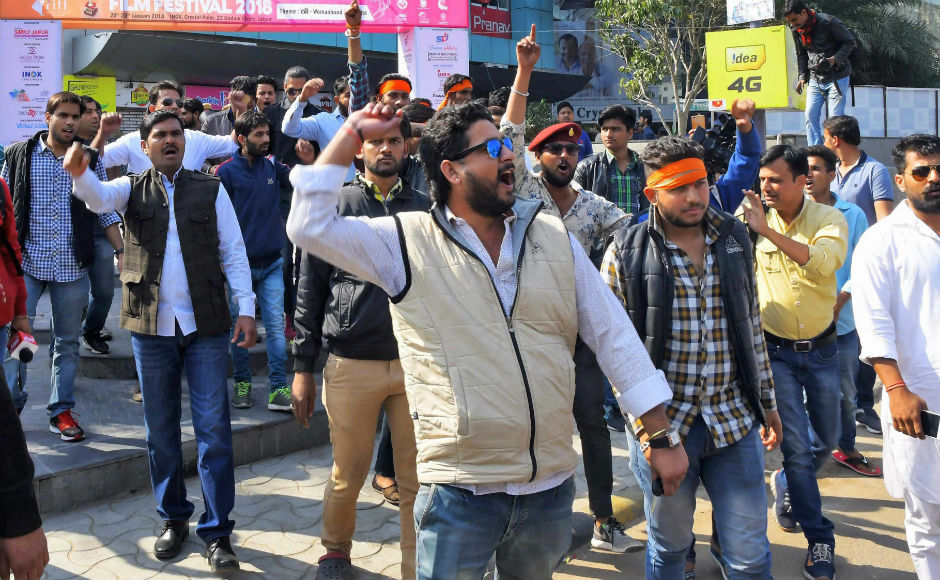 In Jaipur, the epicentre of the protests, Karni Sena said that a 'janta curfew' will be imposed on cinema halls ahead of the movie's release. PTI In Jaipur, the epicentre of the protests, Karni Sena said that a 'janta curfew' will be imposed on cinema halls ahead of the movie's release. PTI