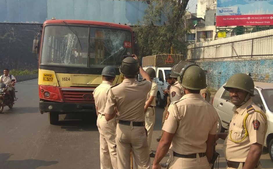 In Pune, barring a couple of incidents of stone pelting on public transport buses, the bandh was peaceful. 101Reporters/Gunwanti Paraste In Pune, barring a couple of incidents of stone pelting on public transport buses, the bandh was peaceful. 101Reporters/Gunwanti Paraste