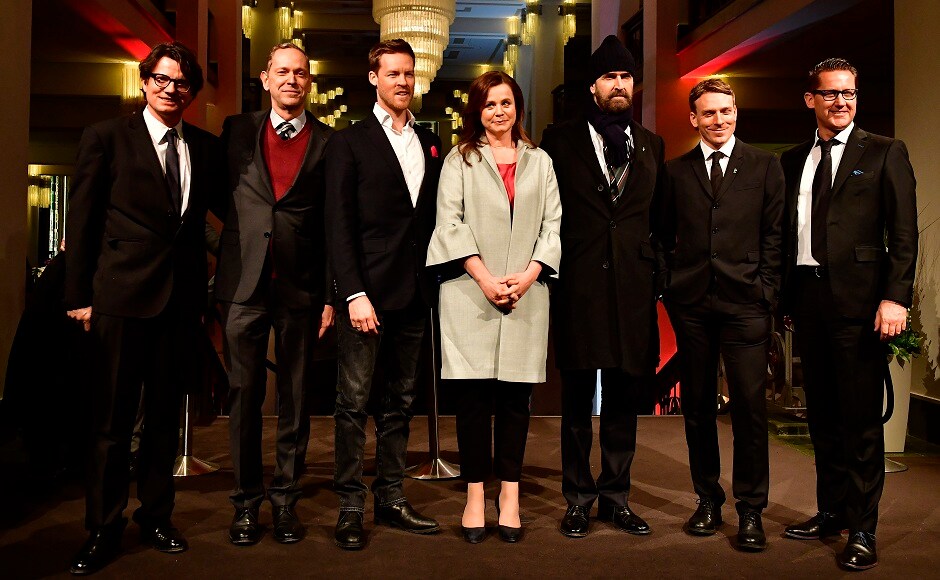 (Center L-R) British actress Emily Watson, British actor and director Rupert Everett and British actor Edwin Thomas pose on the red carpet for the premiere of The Happy Prince in Berlin. AFP/ Tobias Schwarz (Center L-R) British actress Emily Watson, British actor and director Rupert Everett and British actor Edwin Thomas pose on the red carpet for the premiere of The Happy Prince in Berlin. AFP/ Tobias Schwarz