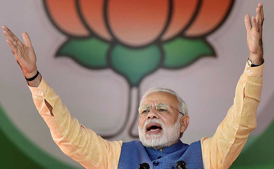 Prime Minister Narendra Modi addressed a public rally of over 2 lakh people at Palace Grounds in Bengaluru on Sunday. PTI Narendra Modi in Bengaluru: Countdown for Congress' exit has begun in Karnataka, says PM