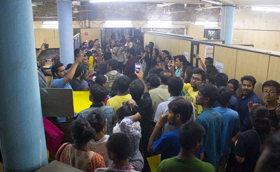 The students of all the campuses of the institute have been protesting since 21 February against the administration demanding tuition, dining hall and hostel fees for scholarship students. Firstpost/Prthvir Solanki The students of all the campuses of the institute have been protesting since 21 February against the administration demanding tuition, dining hall and hostel fees for scholarship students. Firstpost/Prthvir Solanki