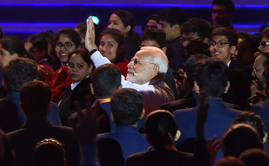 The Prime Minister's Office (PMO) had received thousands of questions from students across the country, ranging from stress and parental pressure to yoga and how to deal with competition. Students also asked questions through various television news channels, the Narendra Modi Mobile App, and the MyGov platform. PTI Every Indian child is a 'born politician', Narendra Modi says at Pariksha Par Charcha event