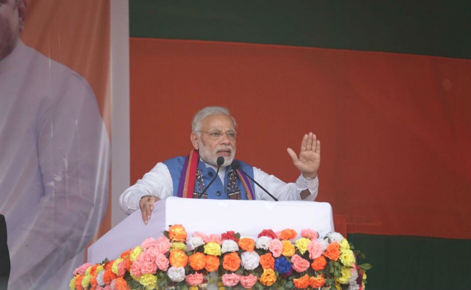 Modi said that Meghalaya is not safe in hands of Congress. The government has taken the people for granted as it saw no political challenge in the state. The prime minister also said that his government's Act East Policy will will open up opportunities for people in the state and in the entire Northeast. Firstpost/Rishiraj Bhagawati Modi said that Meghalaya is not safe in hands of Congress. The government has taken the people for granted as it saw no political challenge in the state. The prime minister also said that his government's Act East Policy will will open up opportunities for people in the state and in the entire Northeast. Firstpost/Rishiraj Bhagawati