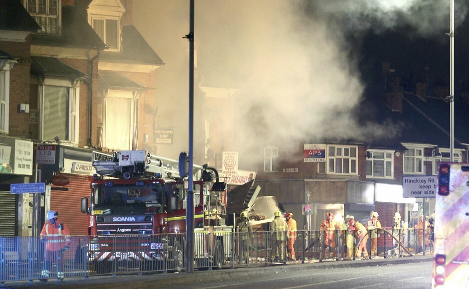 British police said there was no indication that the reported explosion and building collapse was linked to terrorism. AP British police said there was no indication that the reported explosion and building collapse was linked to terrorism. AP