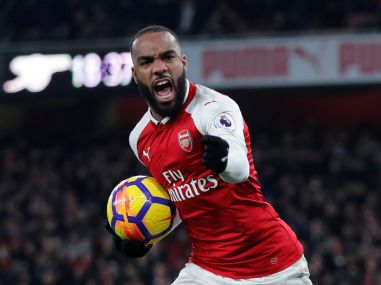 File photo of Arsenal's Alexandre Lacazette. Reuters