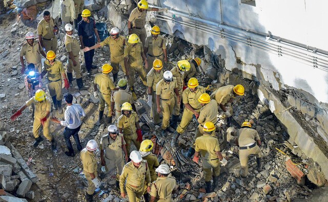 Two labourers were found dead under the debris while one of the rescued succumbed to injuries in hospital, Bengaluru mayor R Sampath Raj said. The condition of the injured is said to be critical. PTI Two labourers were found dead under the debris while one of the rescued succumbed to injuries in hospital, Bengaluru mayor R Sampath Raj said. The condition of the injured is said to be critical. PTI