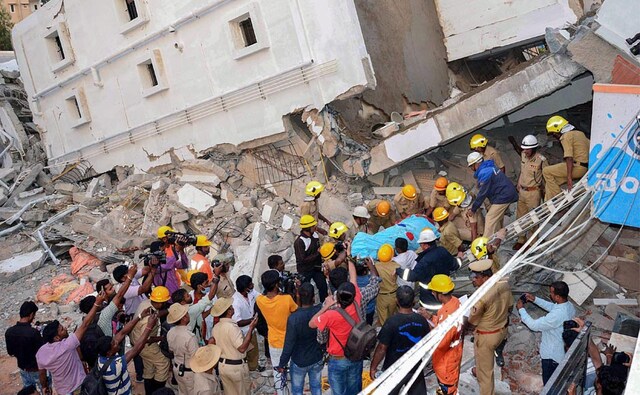 The NDRF also joined the rescue efforts. The building construction began six years ago but was stopped later. Six months ago, work started again, said a senior police official. The NDRF also joined the rescue efforts. The building construction began six years ago but was stopped later. Six months ago, work started again, said a senior police official.