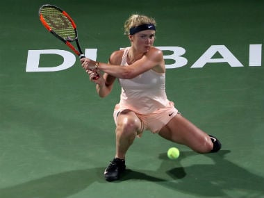 Elina Svitolina in action at the Dubai Championships. AFP