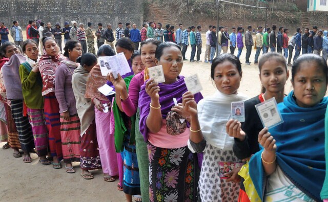 Polling in Meghalaya was largely peaceful. State capital Shillong remained mostly closed as people stood in queues at polling stations. A total of 106 companies of the Central Armed Police Forces (CAPF), along with the state armed personnel and police, were deployed across the state. PTI Polling in Meghalaya was largely peaceful. State capital Shillong remained mostly closed as people stood in queues at polling stations. A total of 106 companies of the Central Armed Police Forces (CAPF), along with the state armed personnel and police, were deployed across the state. PTI