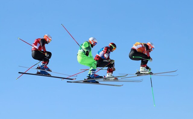 Canada's Brady Leman competes with Switzerland's Marc Bischofberger, Armin Niederer and Slovenia's Filip Flisar. Reuters Canada's Brady Leman competes with Switzerland's Marc Bischofberger, Armin Niederer and Slovenia's Filip Flisar. Reuters