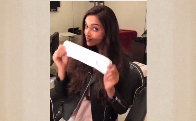 Deepika Padukone taking the #PadManChallenge. Deepika Padukone taking the #PadManChallenge.