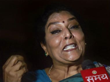 Congress MP Renuka Chowdhury speaking to media on Wednesday. PTI