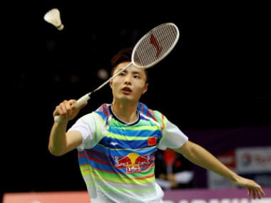 China's Shi Yuqi in action. Reuters