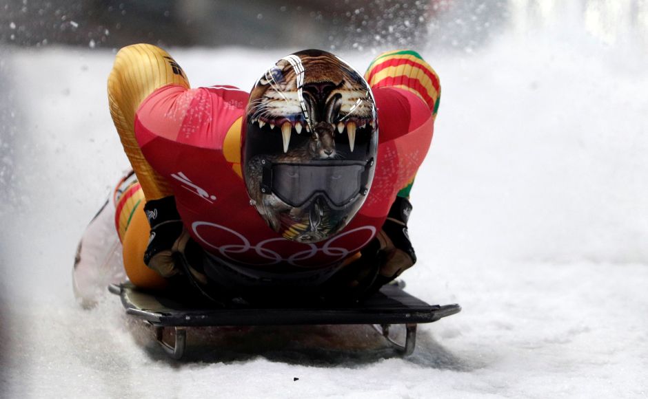 Akwasi Frimpong of Ghana competes in the men's skeleton. South Korea's Yun Sung-bin made history as he became Asia's first Olympic skeleton champion. Reuters Michela Moioli, Frida Hansdotter among gold medallists on Day 7 of Winter Olympics