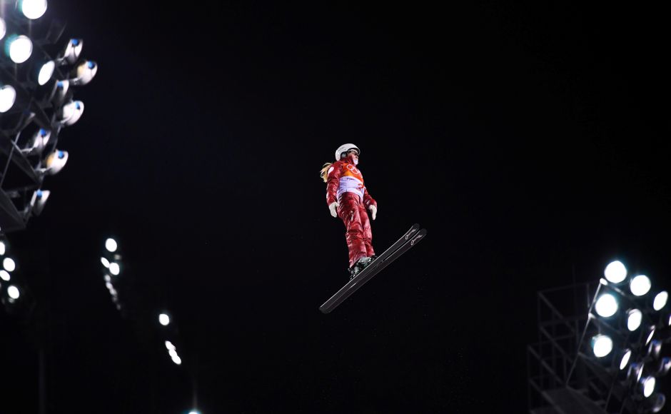 Kristina Spiridonova, Olympic athlete from Russia, in action during the women's aerials freestyle skiing event. Belarusian Hanna Huskova pulled off a clutch final jump to deny China a one-two. Reuters Michela Moioli, Frida Hansdotter among gold medallists on Day 7 of Winter Olympics