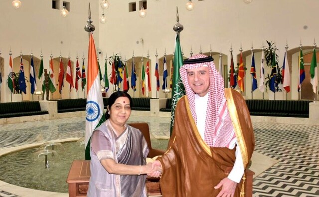 The two leaders also discussed the regional and global situation. Swaraj reaffirmed India's support to peace in the region and called for collective efforts in fighting the menace of terrorism. Twitter @MEAIndia The two leaders also discussed the regional and global situation. Swaraj reaffirmed India's support to peace in the region and called for collective efforts in fighting the menace of terrorism. Twitter @MEAIndia