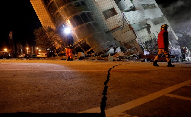 The quake hit just before midnight (1550 GMT) around 21 kilometres northeast of Hualien, according to the United States Geological Survey. It followed almost 100 smaller tremors to have hit the area in the last three days and comes exactly two years since a quake of the same magnitude struck the southern Taiwanese city of Tainan, killing more than 100 people. Reuters The quake hit just before midnight (1550 GMT) around 21 kilometres northeast of Hualien, according to the United States Geological Survey. It followed almost 100 smaller tremors to have hit the area in the last three days and comes exactly two years since a quake of the same magnitude struck the southern Taiwanese city of Tainan, killing more than 100 people. Reuters