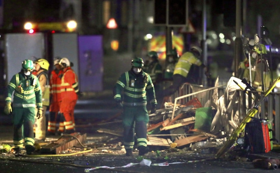 Six persons were injured after an explosion destroyed a shop in Leicester in Britain. AP Six persons were injured after an explosion destroyed a shop in Leicester in Britain. AP