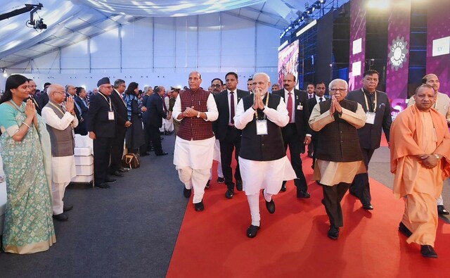 The event has been organized by Uttar Pradesh government to showcase the investment opportunities and potential in the state. PTI The event has been organized by Uttar Pradesh government to showcase the investment opportunities and potential in the state. PTI