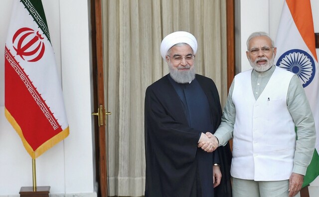 Narendra Modi met the Iranian president at Hyderabad house later in the day to discuss bilateral cooperation across a range of areas and regional issues. PTI Narendra Modi met the Iranian president at Hyderabad house later in the day to discuss bilateral cooperation across a range of areas and regional issues. PTI