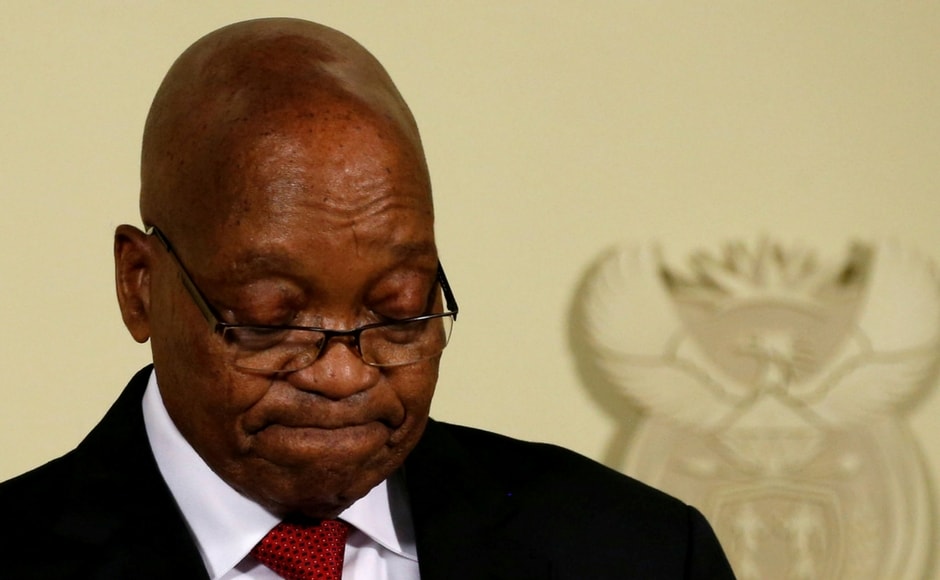 In a 30-minute national television address, Zuma said he had come to the decision to resign as president of the republic with immediate effect. Reuters In a 30-minute national television address, Zuma said he had come to the decision to resign as president of the republic with immediate effect. Reuters