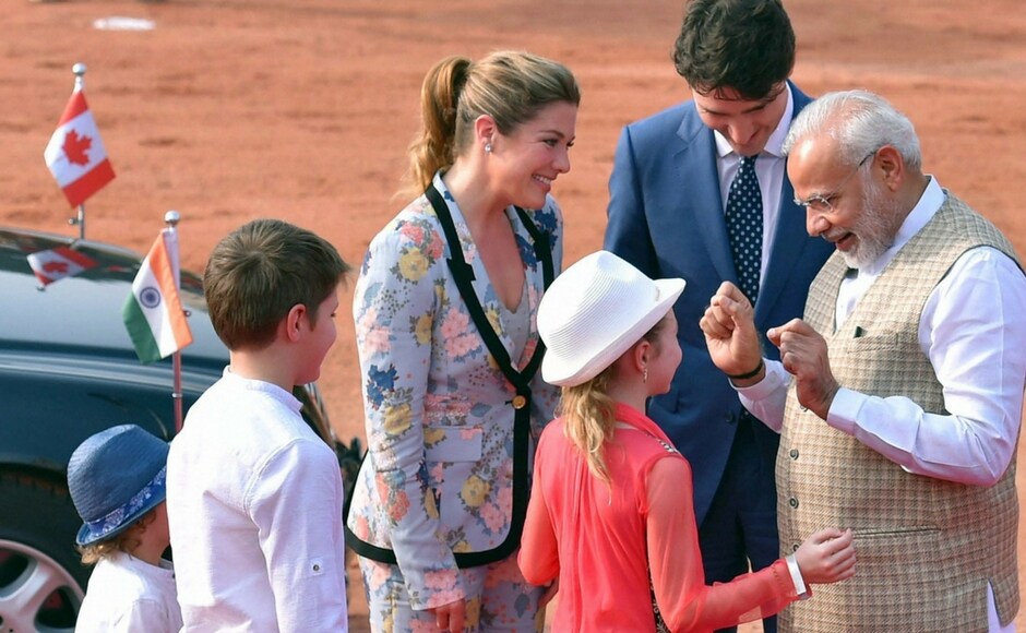 On Thursday, Modi had also tweeted that he is particularly looking forward to meet the children and posted a picture of him playfully tweaking Elle-Grace's ears with Trudeau smilingly looking on during a visit to Canada in 2015. Twitter@narendramodi On Thursday, Modi had also tweeted that he is particularly looking forward to meet the children and posted a picture of him playfully tweaking Elle-Grace's ears with Trudeau smilingly looking on during a visit to Canada in 2015. Twitter@narendramodi