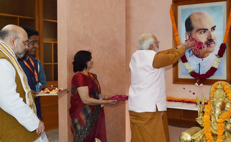 The prime minister also asserted that the BJP is committed to 'Rashtra Bhakti' in though, action and implementation. BJP chief Amit Shah said the new BJP headquarters is bigger than any other party office in the world. PTI Narendra Modi inaugurates new BJP headquarters in New Delhi; LK Advani, Murli Manohar Joshi attend event