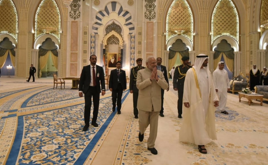 Narendra Modi in UAE: PM meets Crown Prince of Abu Dhabi Mohamed bin Zayed, signs five bilateral deals