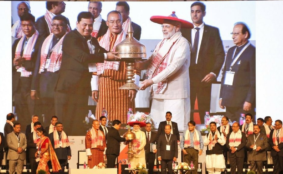 Bhutanese prime minister Tshering Tobgay, several Union ministers, chief ministers of Arunachal Pradesh and Manipur, ambassadors and high commissioners of 16 countries are attending the Summit. PTI Narendra Modi in Assam: PM inaugurates Global Investors' Summit, says North East at heart of 'Act East' policy