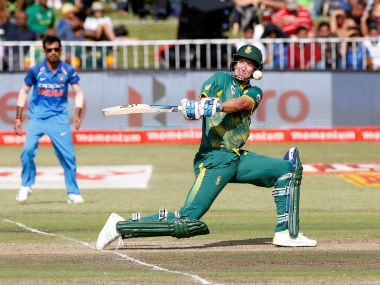 South Africa's Chris Morris plays a shot during the 1st ODI of the series against India in Durban. Reuters