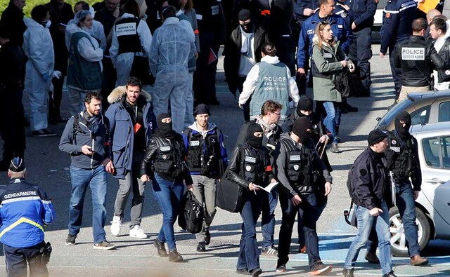 The Islamic State group claimed the attack was in response to its call to target its Western enemies — as is customary when the assailant has pledged allegiance to the jihadists. A total of three people were killed and three people were injured by the gunman. An anti-terror policeman was also injured during the raid to end the siege. Police officers and investigators are seen in front of a supermarket after a hostage situation in Trebes. Reuters The Islamic State group claimed the attack was in response to its call to target its Western enemies — as is customary when the assailant has pledged allegiance to the jihadists. A total of three people were killed and three people were injured by the gunman. An anti-terror policeman was also injured during the raid to end the siege. Police officers and investigators are seen in front of a supermarket after a hostage situation in Trebes. Reuters