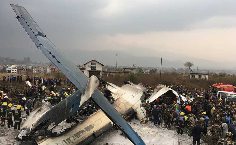 The cause of the crash was not immediately clear, but a statement from airport authorities said the plane was 
