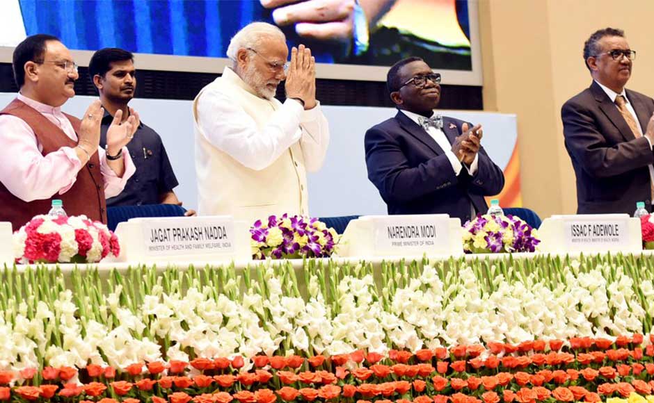 Leaders from across the globe have converged in the national capital for the summit, hosted by the Union Ministry of Health along with the WHO and the Stop TB Partnership. TB was responsible for 1.7 million deaths in 2016, despite most cases being curable while over 10 million people contract TB every year. Modi after delivering his speech at the End-TB Summit in Delhi. Twitter@narendramodi Leaders from across the globe have converged in the national capital for the summit, hosted by the Union Ministry of Health along with the WHO and the Stop TB Partnership. TB was responsible for 1.7 million deaths in 2016, despite most cases being curable while over 10 million people contract TB every year. Modi after delivering his speech at the End-TB Summit in Delhi. Twitter@narendramodi