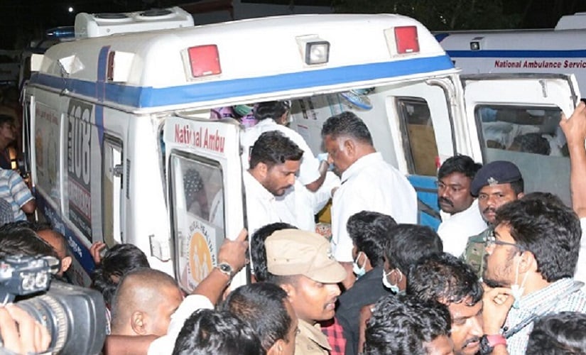 O Panneerselvam at the Theni govt hospital. Firstpost/Naveen Nair