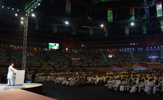 Seeking to halt the BJP's juggernaut across the country, Congress rolled out a road map for reversing its downward electoral journey and restoring its past glory ahead of the 2019 general election. PTI Seeking to halt the BJP's juggernaut across the country, Congress rolled out a road map for reversing its downward electoral journey and restoring its past glory ahead of the 2019 general election. PTI