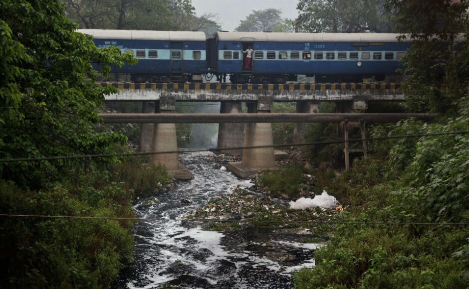 A train moves on a track over a polluted river in Guwahati. The theme for the World Water Day 2018 is 'Nature for Water' — exploring nature-based solutions to the water challenges we face in the 21st century. Demand for water is expected to increase by nearly one-third by 2050. AP A train moves on a track over a polluted river in Guwahati. The theme for the World Water Day 2018 is 'Nature for Water' — exploring nature-based solutions to the water challenges we face in the 21st century. Demand for water is expected to increase by nearly one-third by 2050. AP