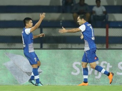 Highlights, ISL 2018 Semi-final 2nd leg, Bengaluru FC vs FC Pune City: Sunil Chhetri's hat-trick powers hosts to final Highlights, ISL 2018 Semi-final 2nd leg, Bengaluru FC vs FC Pune City: Sunil Chhetri's hat-trick powers hosts to final