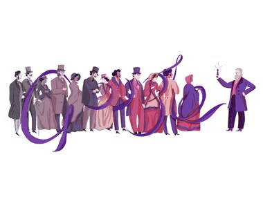 Google Doodle celebrates the 180th birthday of Sir William Henry Perkin who accidentally invented the first synthetic dye