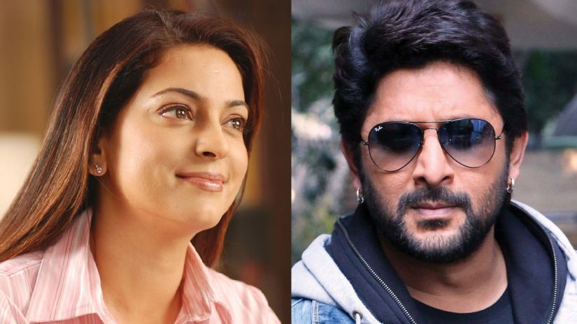 Juhi Chawla and Arshad Warsi. Image via Twitter