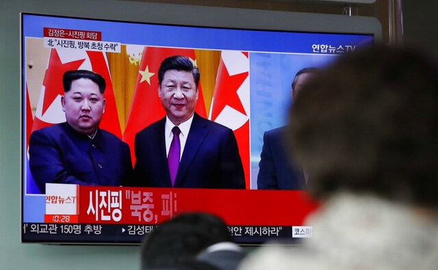 Confirmation of the visit ended 24 hours of speculation about the identity of the North Korean visitor, after Japanese media spotted a green train, similar to the one used by Kim's father, arriving in Beijing on Monday and departing the following day. AP Confirmation of the visit ended 24 hours of speculation about the identity of the North Korean visitor, after Japanese media spotted a green train, similar to the one used by Kim's father, arriving in Beijing on Monday and departing the following day. AP