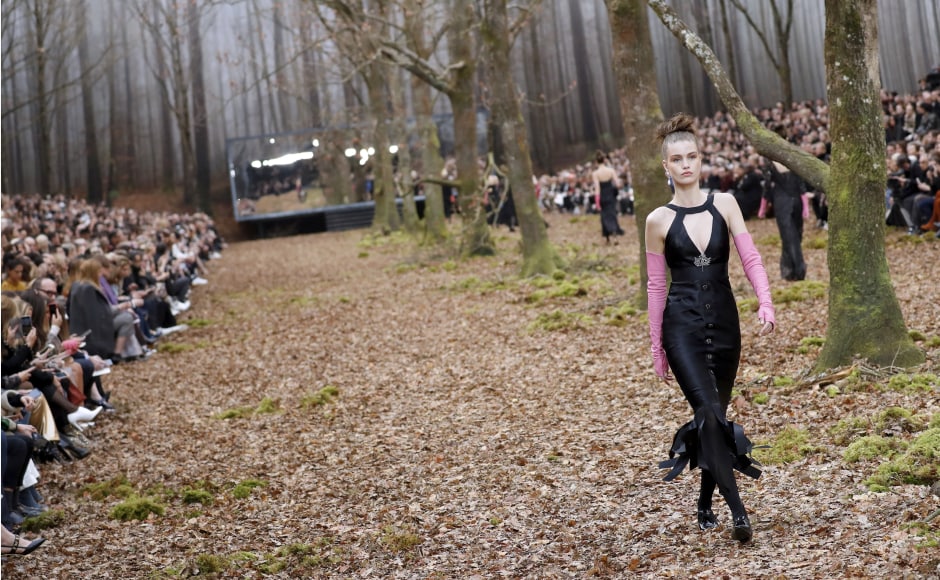 Several celebrities such as Keira Knightley, Lilly Allen, Vanessa Paradis and Carla Bruni were spotted attending the show. Image from AFP. Several celebrities such as Keira Knightley, Lilly Allen, Vanessa Paradis and Carla Bruni were spotted attending the show. Image from AFP.