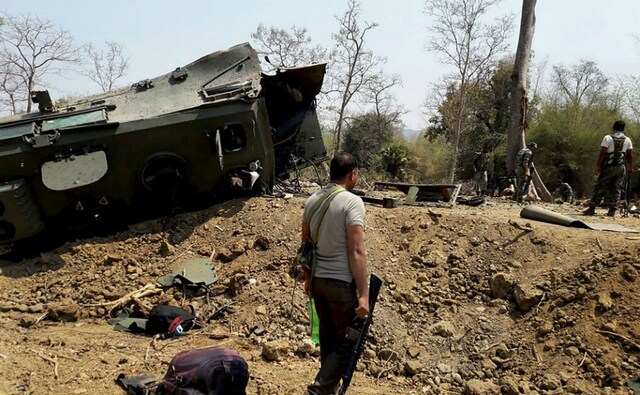 Two jawans out of eleven in the vehicle sustained injuries and were airlifted to Raipur for treatment. The incident occurred when the security men were conducting an area-domination operation in the forest area when the the attackers blew up the CRPF vehicle. PTI Two jawans out of eleven in the vehicle sustained injuries and were airlifted to Raipur for treatment. The incident occurred when the security men were conducting an area-domination operation in the forest area when the the attackers blew up the CRPF vehicle. PTI