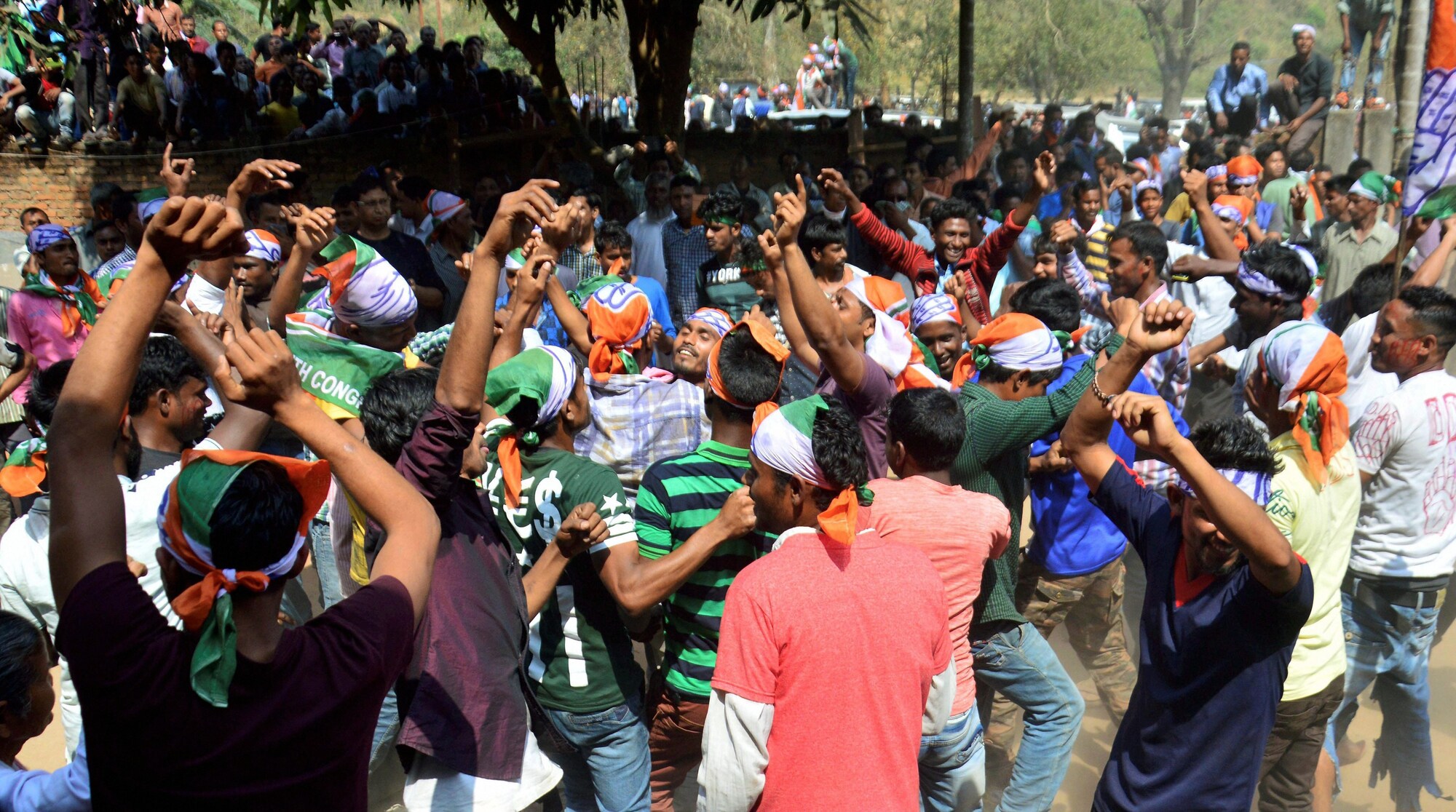 Meanwhile, Meghalaya produced a hung Assembly with the Congress emerging as the single largest party followed by National People's Party (NPP) and the BJP. PTI Meanwhile, Meghalaya produced a hung Assembly with the Congress emerging as the single largest party followed by National People's Party (NPP) and the BJP. PTI