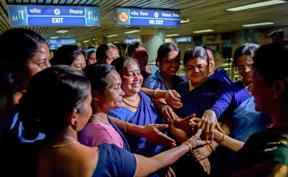 Women workers of Kolkata Metro celebrated Women's Day. Across the country, a host of events were held, new programmes were launched and women achievers were awarded to recall the nation's commitment towards women's empowerment and ending gender disparity. PTI India celebrates International Women's Day: Nation vows to close gender gap