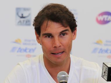 File photo of Rafael Nadal during a press conference before the Mexican Open. AFP